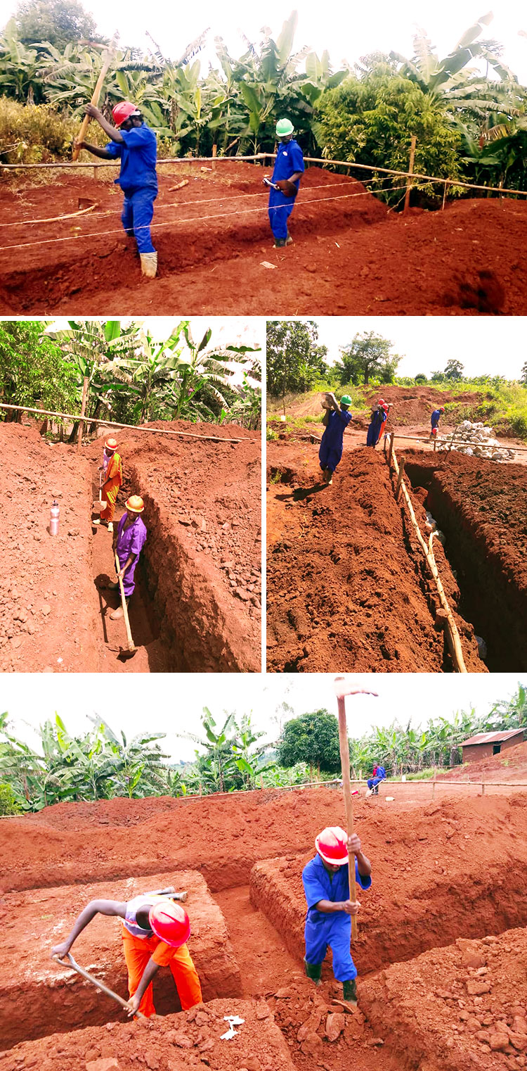 Boys' dormitory - digging the foundations