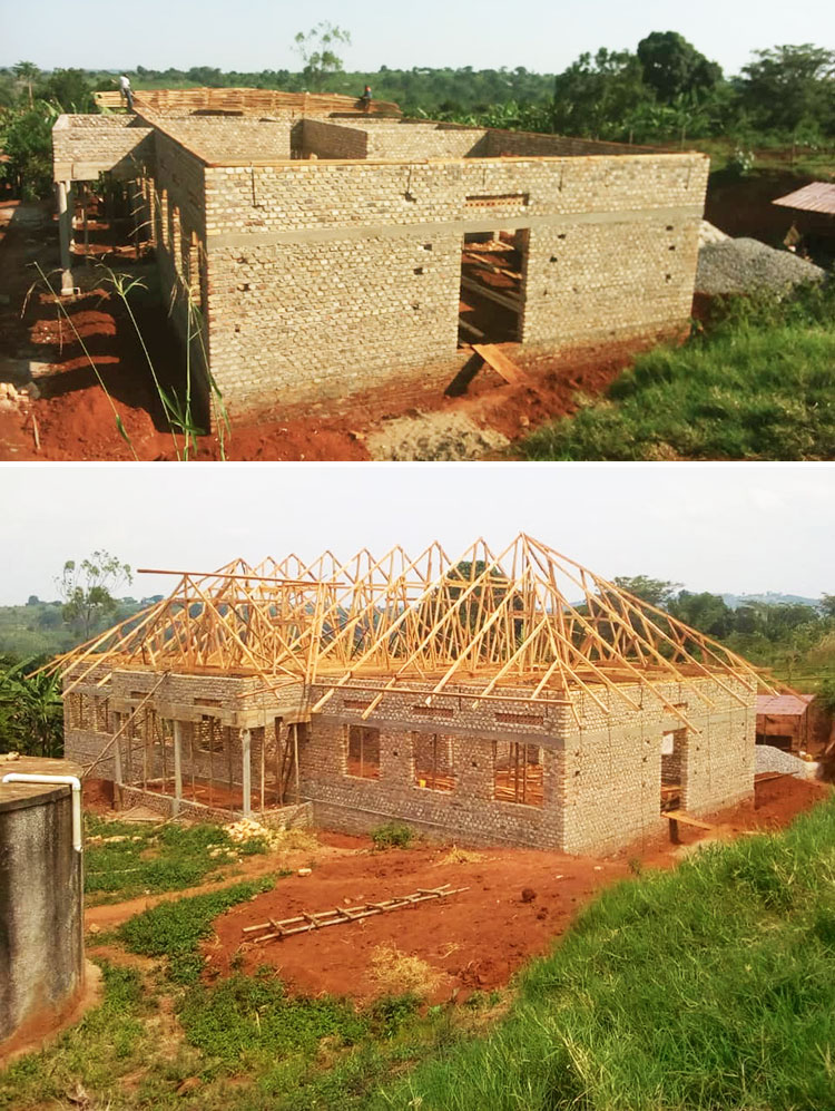 Boys' dormitory sees walls and a roof