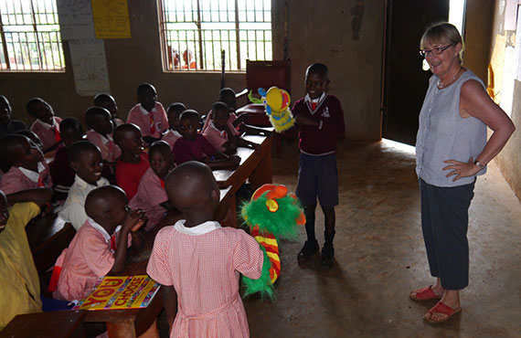 Judi teaching in Uganda